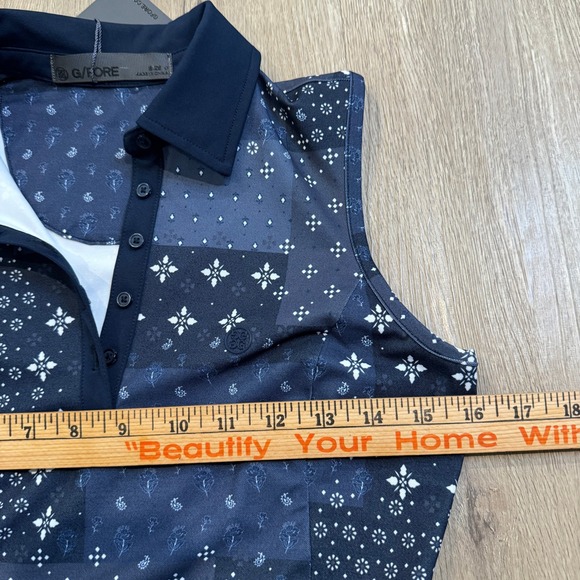 G/FORE Boro Print Tech Pique Sleeveless Golf Dress Size 0 Ladies Athleisure NEW - Picture 4 of 10